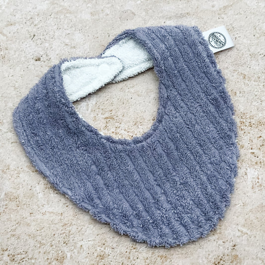 Smokey Grey Stripes Beach Towel Bib