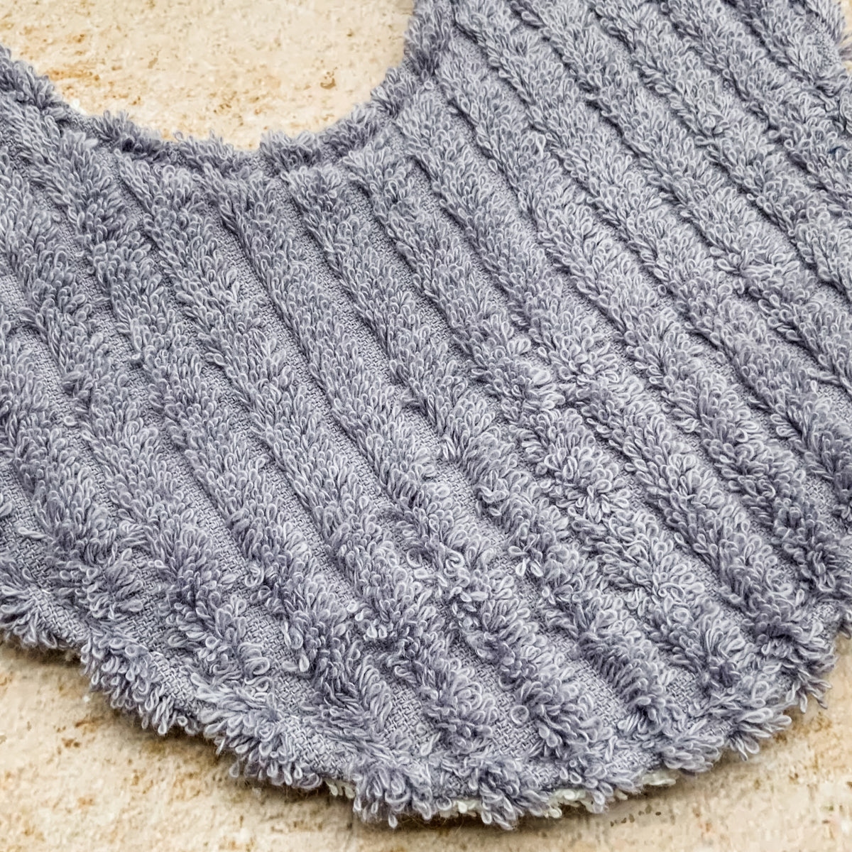 Smokey Grey Stripes Beach Towel Bib