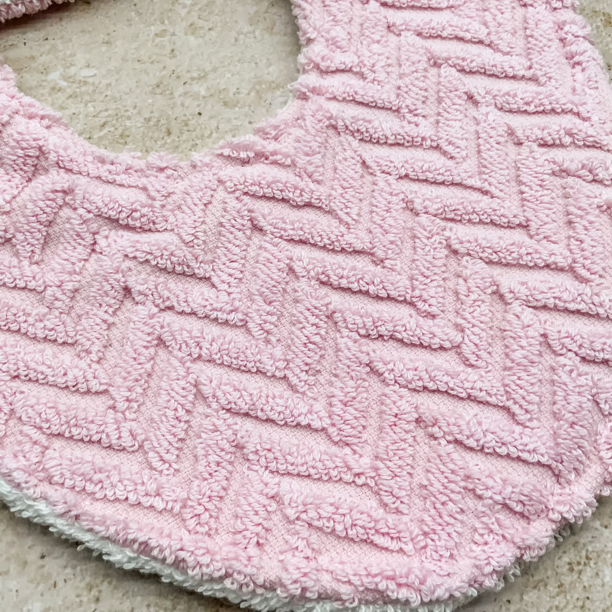 Pink Chevron Beach Towel Bib