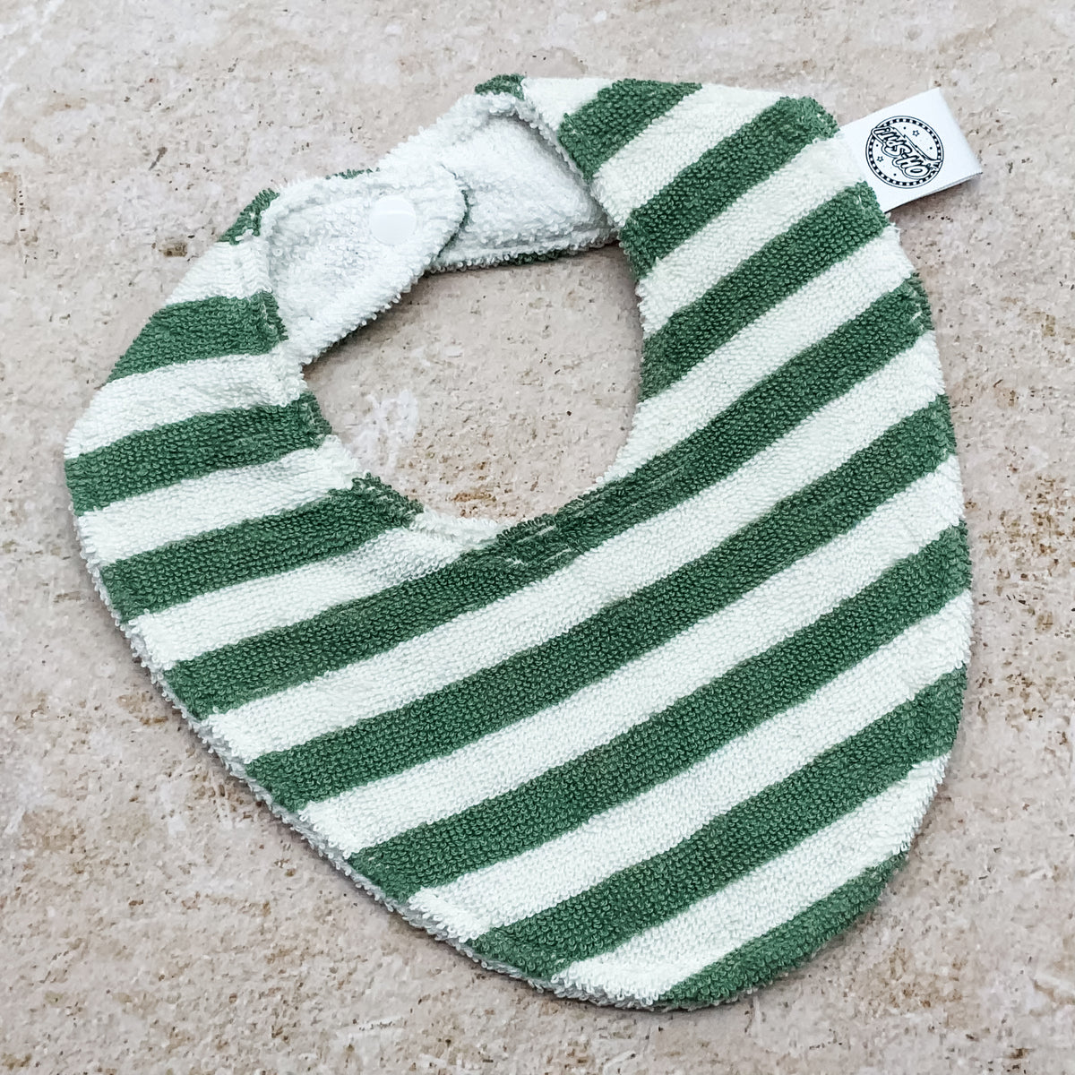 Green Stripes Beach Towel Bib