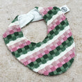 Load image into Gallery viewer, Pink & Green Popcorn Beach Towel Bib
