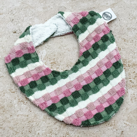 Pink & Green Popcorn Beach Towel Bib