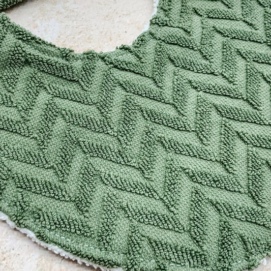 Forest Chevron Beach Towel Bib