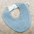 Load image into Gallery viewer, Sky Blue Chevron Beach Towel Bib

