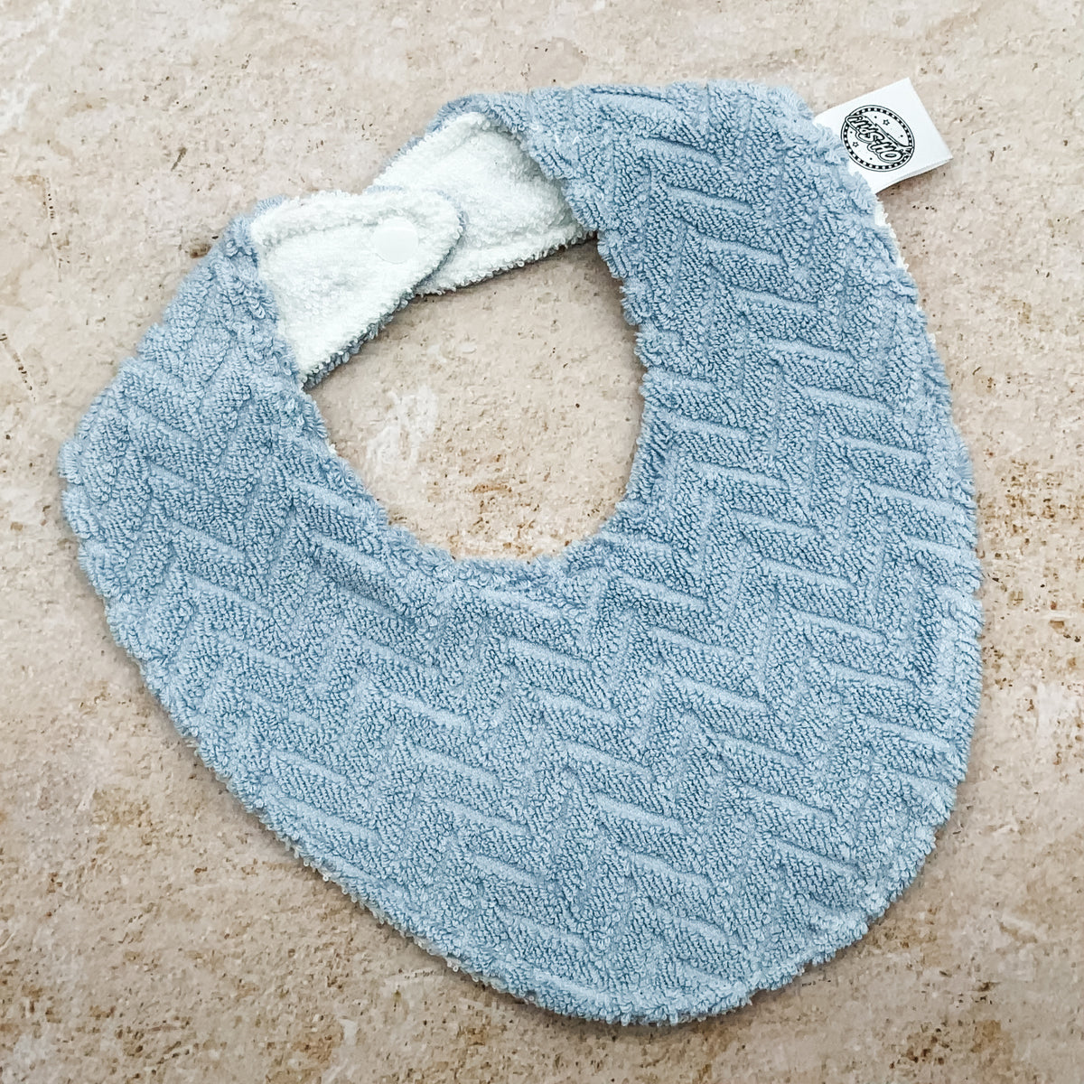 Sky Blue Chevron Beach Towel Bib