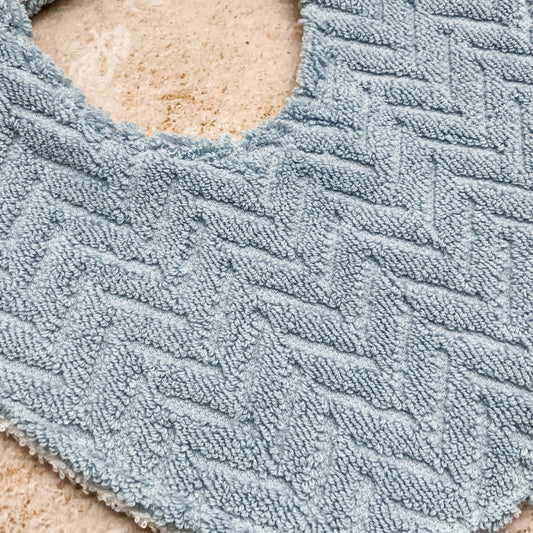 Sky Blue Chevron Beach Towel Bib