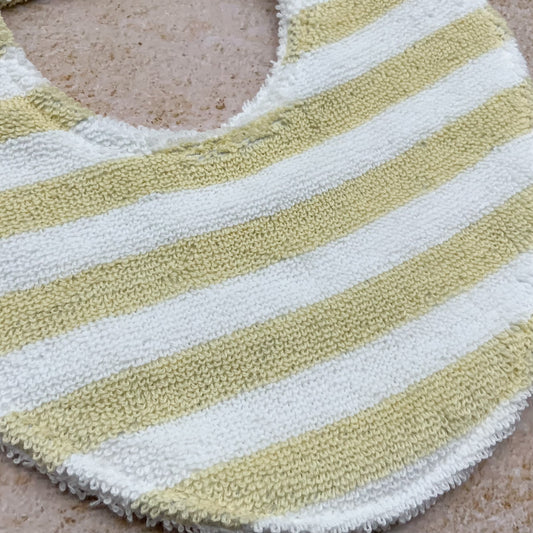 Butter Yellow Stripes Beach Towel Bib