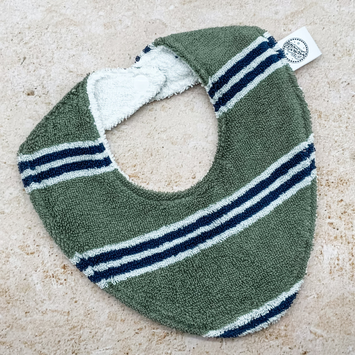 Emerald Stripes Beach Towel Bib