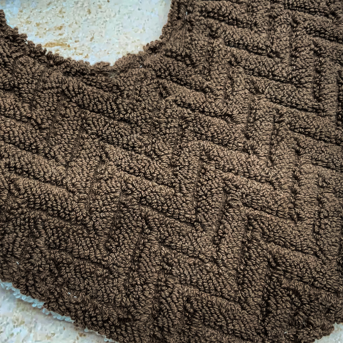 Cocoa Chevron Beach Towel Bib
