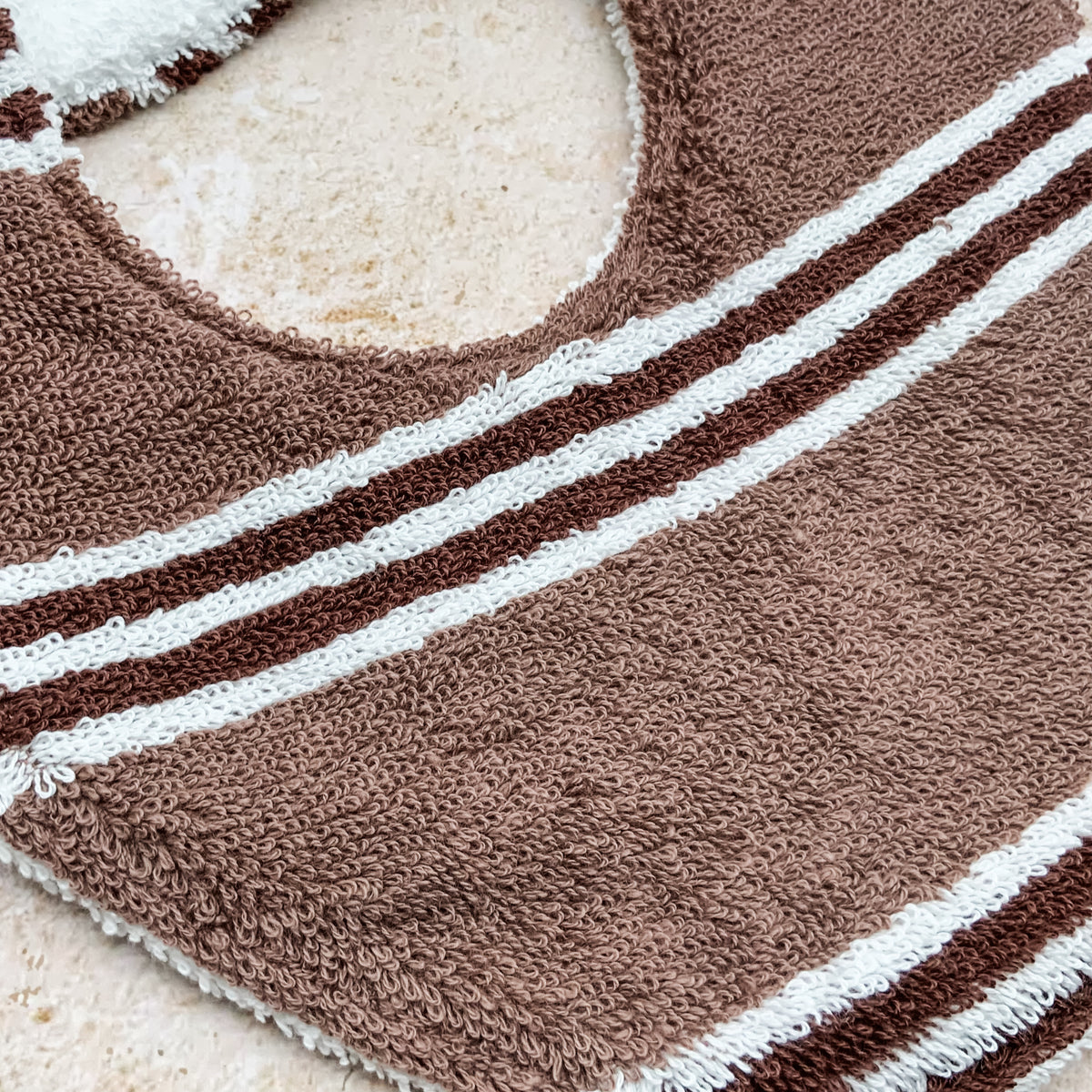Brownie Stripes Beach Towel Bib