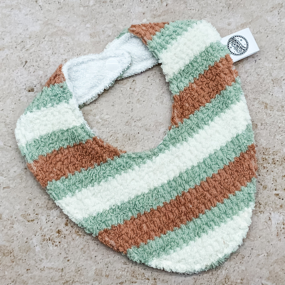 Terracotta Stripes Beach Towel Bib
