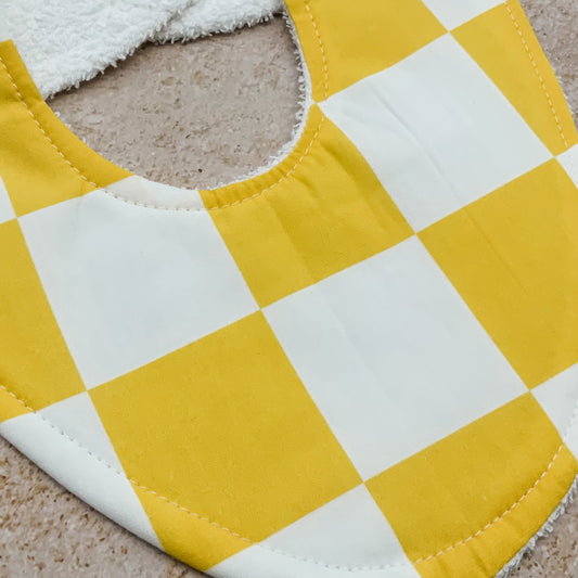 Piney Yellow Checkerboard Bib