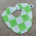 Load image into Gallery viewer, Lorikeet Lime Checkerboard Bib
