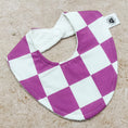 Load image into Gallery viewer, Paddy Purple Checkerboard Bib
