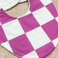 Load image into Gallery viewer, Paddy Purple Checkerboard Bib
