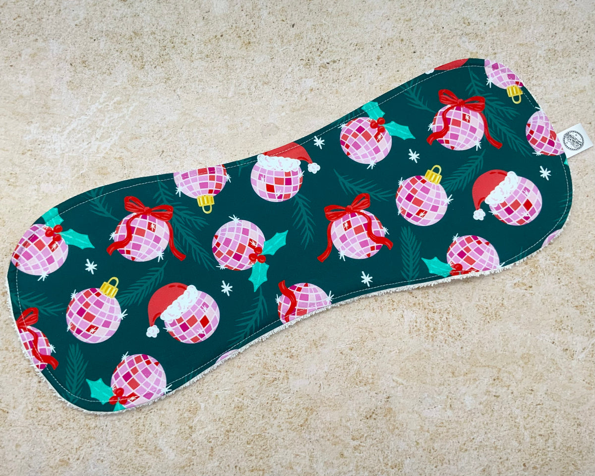 Disco Christmas Burp Cloths