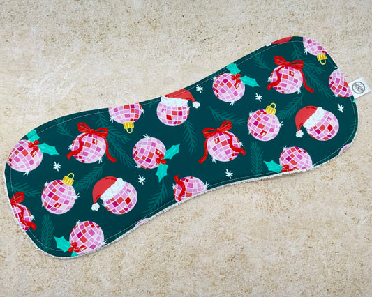 Disco Christmas Burp Cloths
