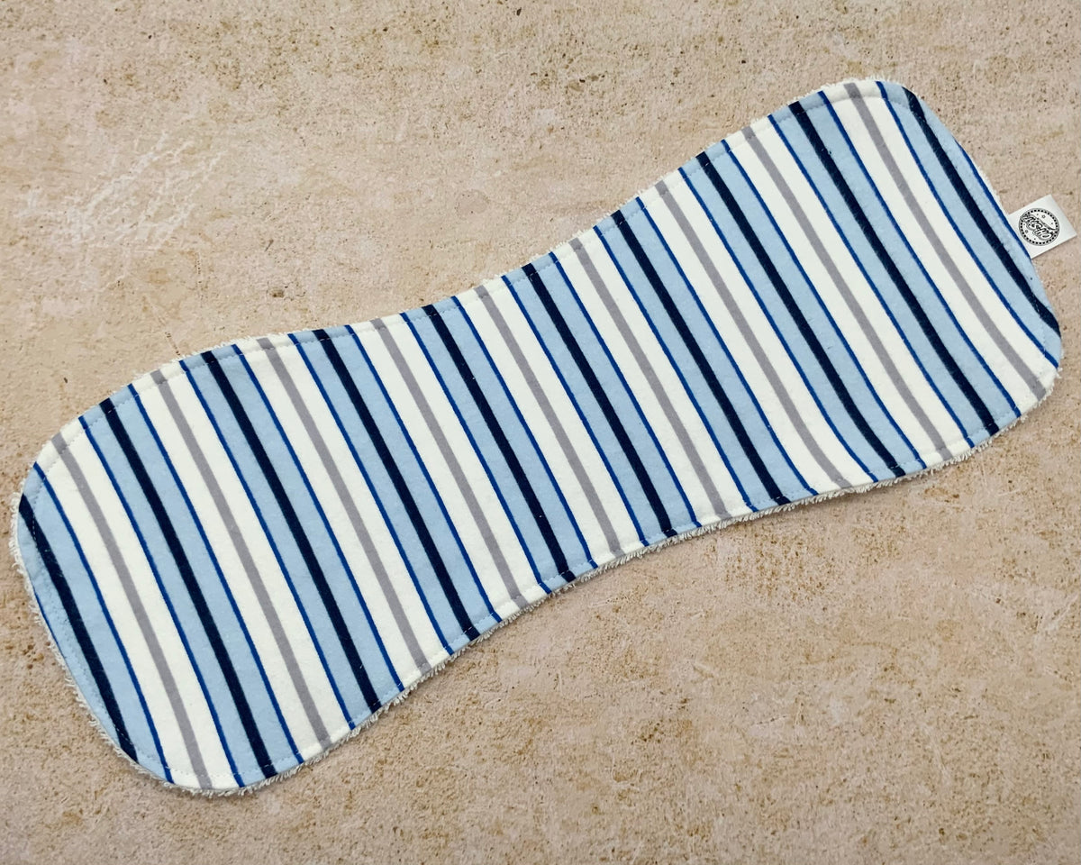 Soft Blue Stripe Burp Cloths