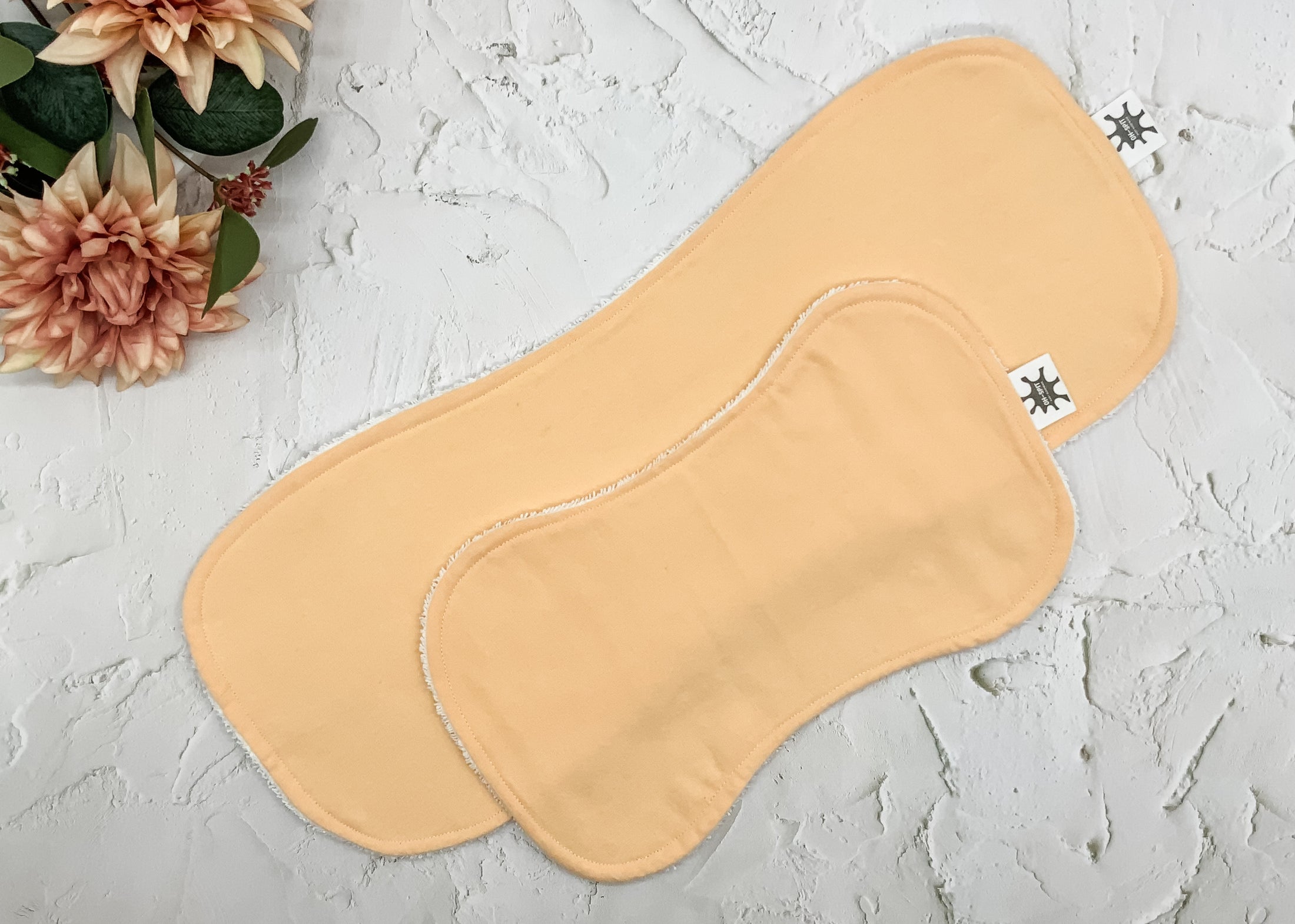 Apricot Sorbet Soft Pastel Burp Cloths