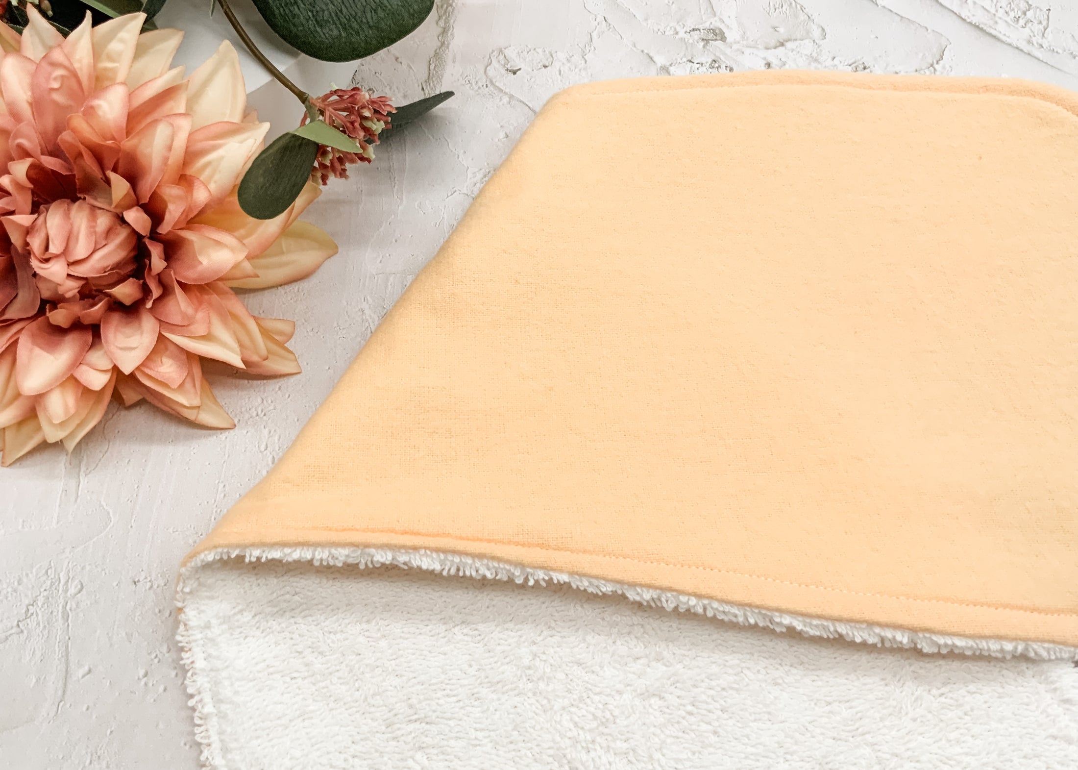 Apricot Sorbet Soft Pastel Burp Cloths