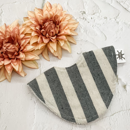 Linen Bold Stripes Signature Bib