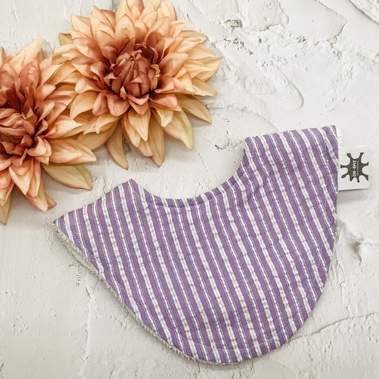 Lilac Searsucker Signature Bib