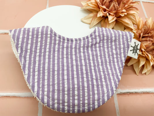 Lilac Searsucker Signature Bib