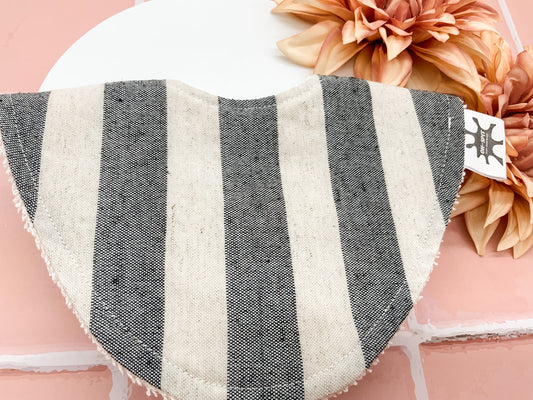 Linen Bold Stripes Signature Bib