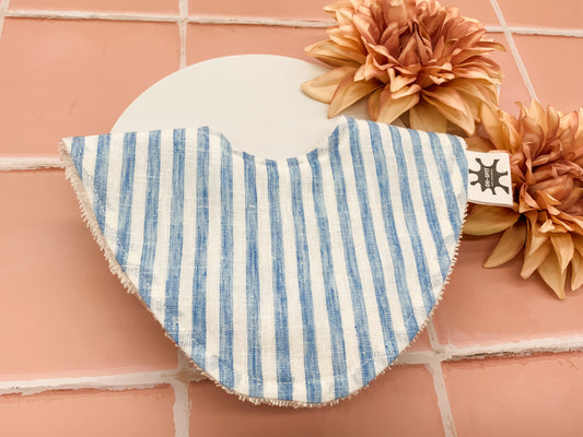 Blue Stripe Linen Signature Bib