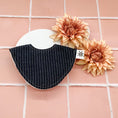 Load image into Gallery viewer, Black & White Stripe Linen Signature Bib
