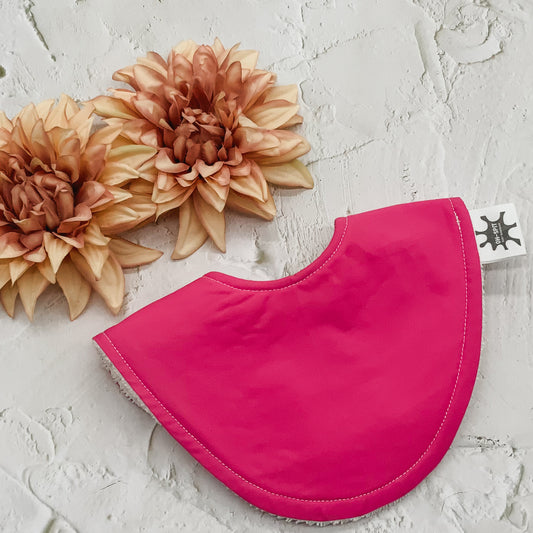 Flamingo Pink Dribble Bib