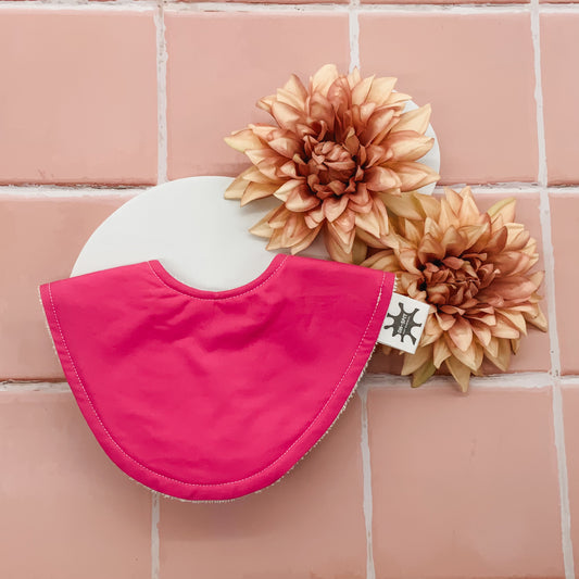 Flamingo Pink Dribble Bib