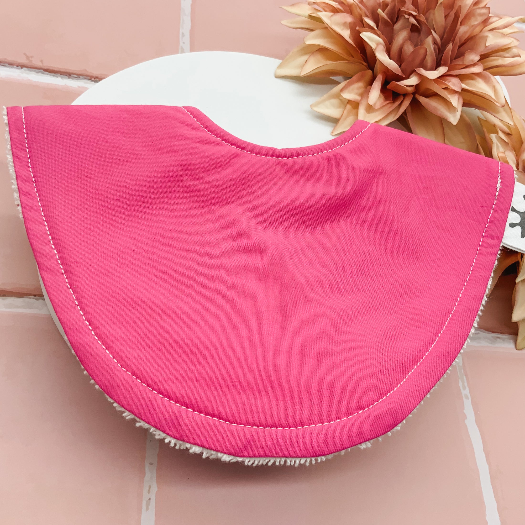 Flamingo Pink Dribble Bib