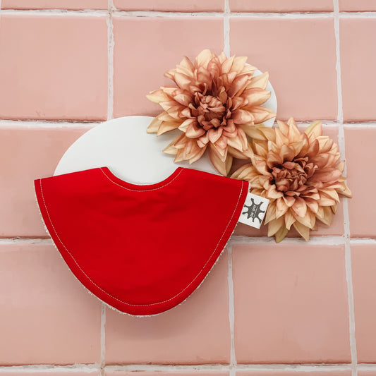 Bright Red Dribble Bib