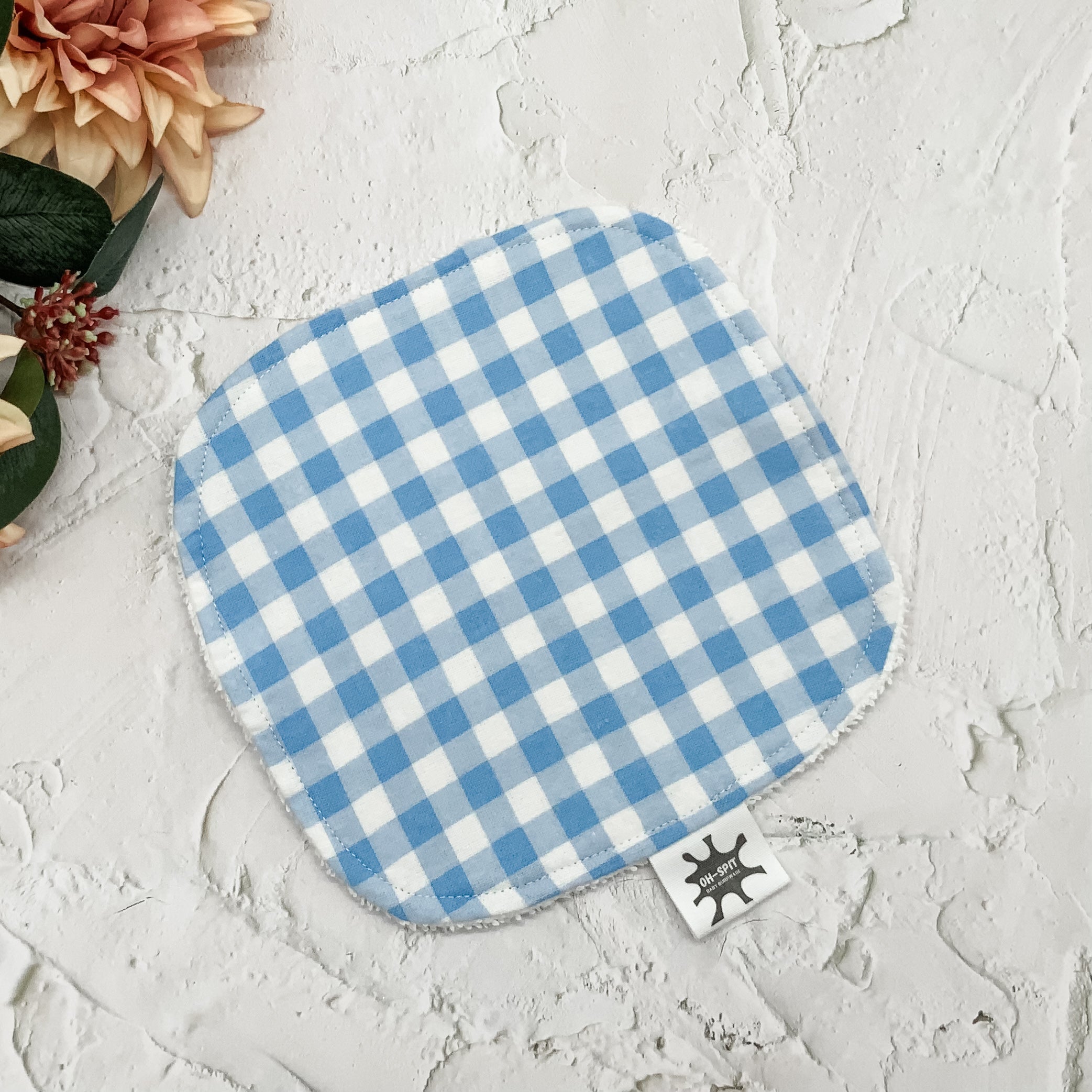Washcloth - Soft Blue Gingham