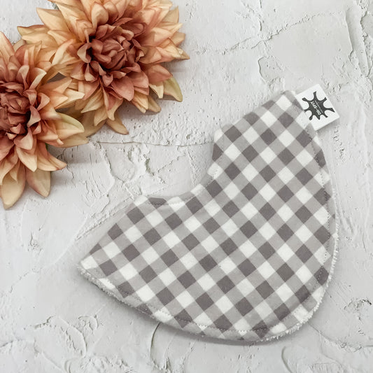 Dusk Grey Gingham Signature Bib