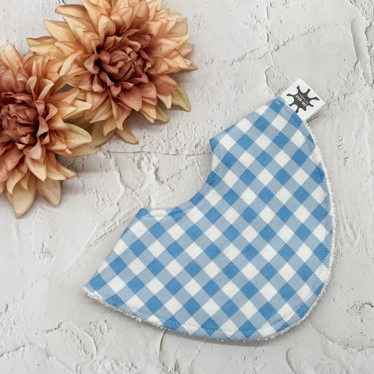 Soft Blue Gingham Signature Bib