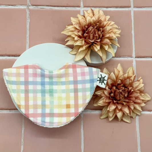 Pastel Rainbow Gingham Signature Bib