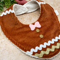 Load image into Gallery viewer, Gingie Pink Bow Christmas Bib
