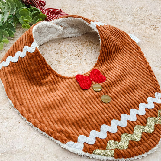 Gingie Red Bow Christmas Bib