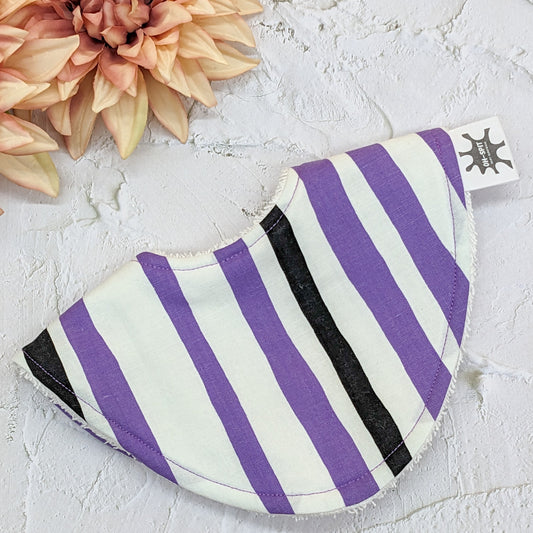 Purple Groovy Stripes Signature Bib