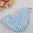 Load image into Gallery viewer, Blue Stripe Linen Signature Bib

