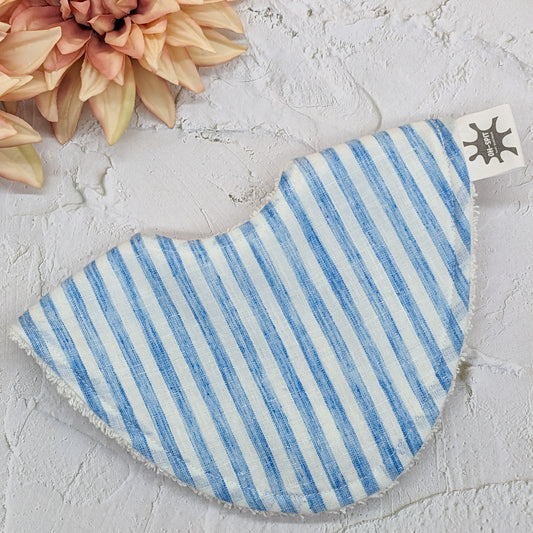 Blue Stripe Linen Signature Bib