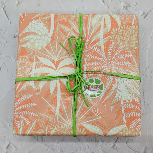 Gift Wrapping - Orange Palms