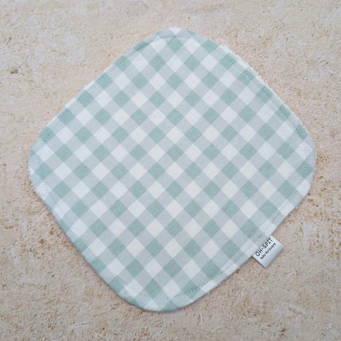 Washcloth - Soft Green Gingham