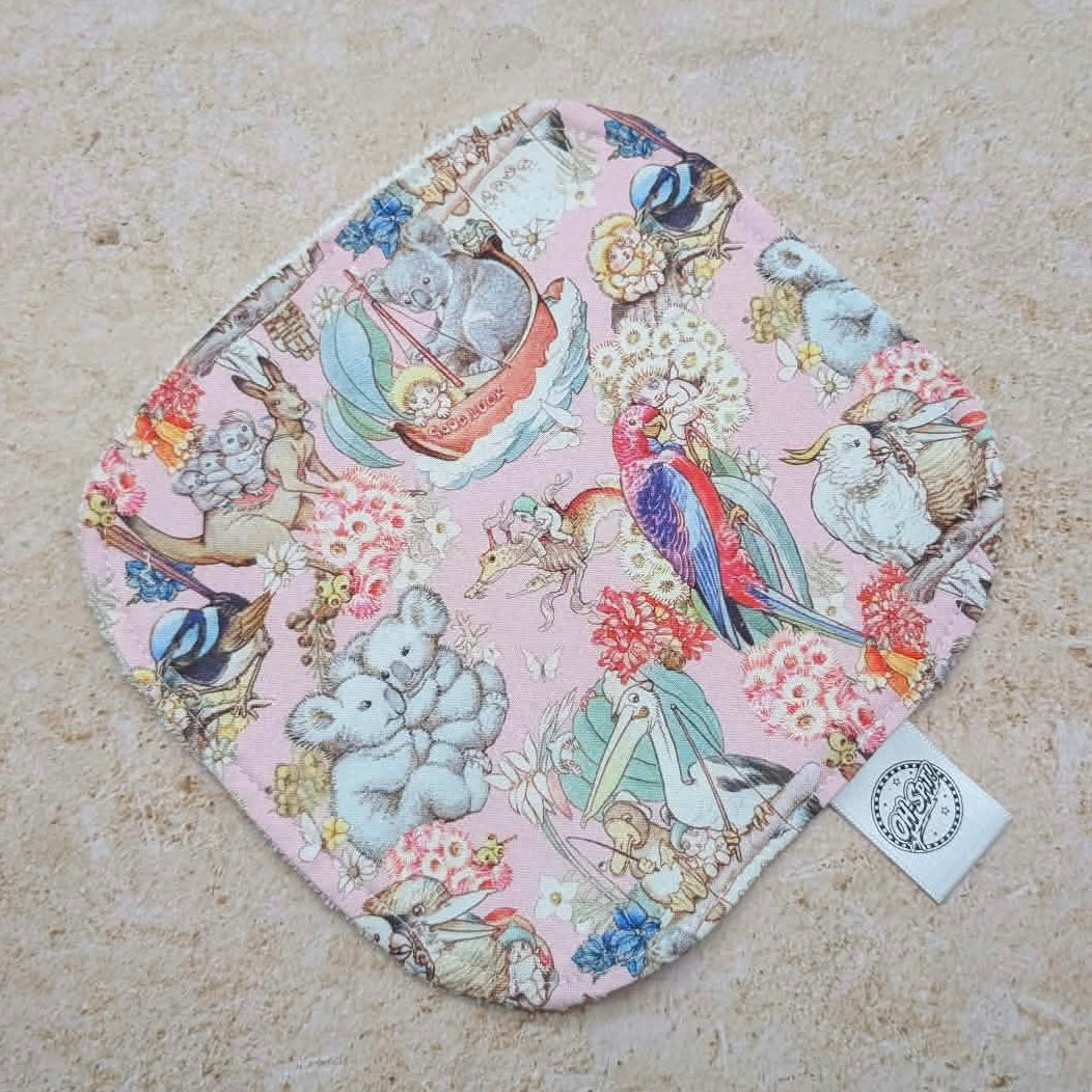 Washcloth - Pink Bush Babies