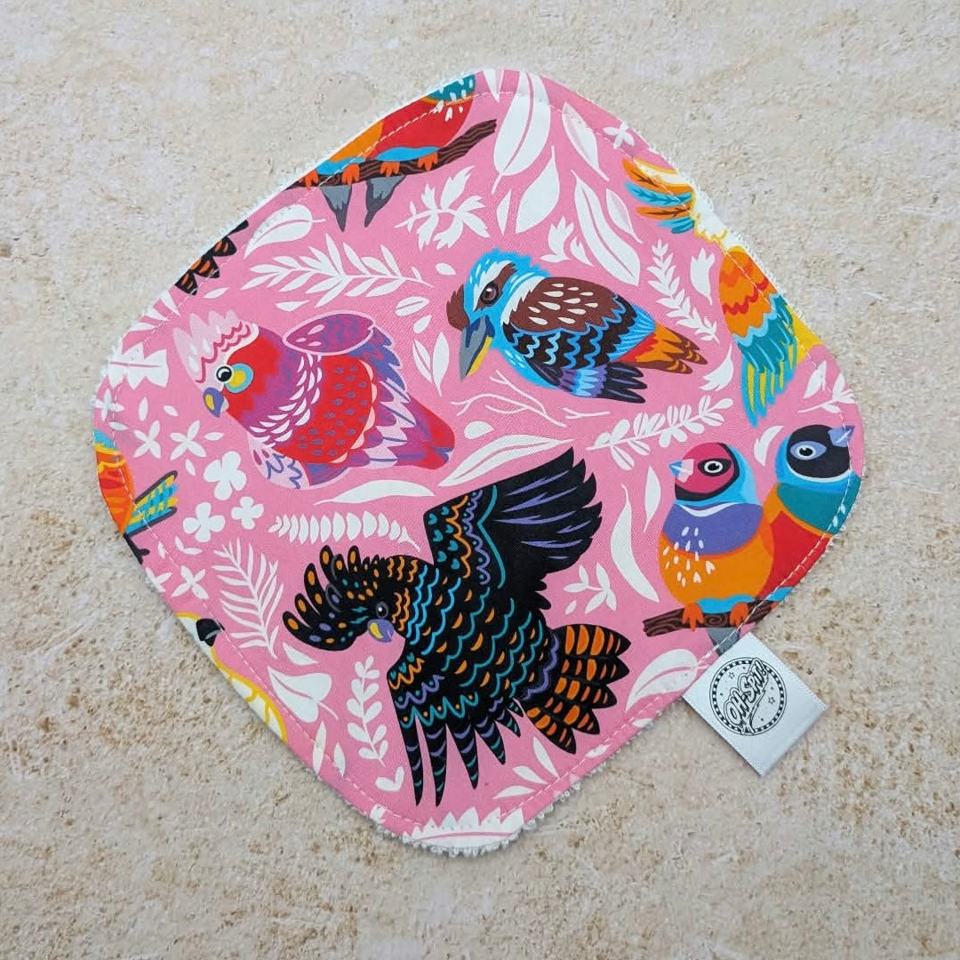 Washcloth - Aussie Birds Pink