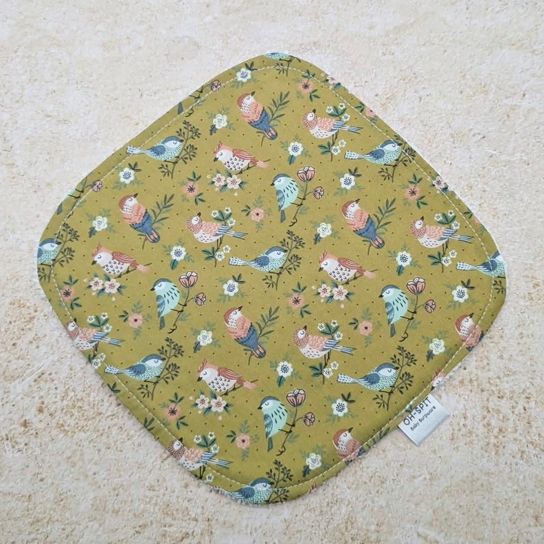 Washcloth - Mustard Birds