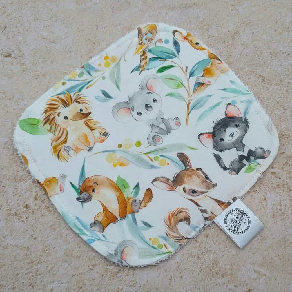 Washcloth - White Aussie Mates