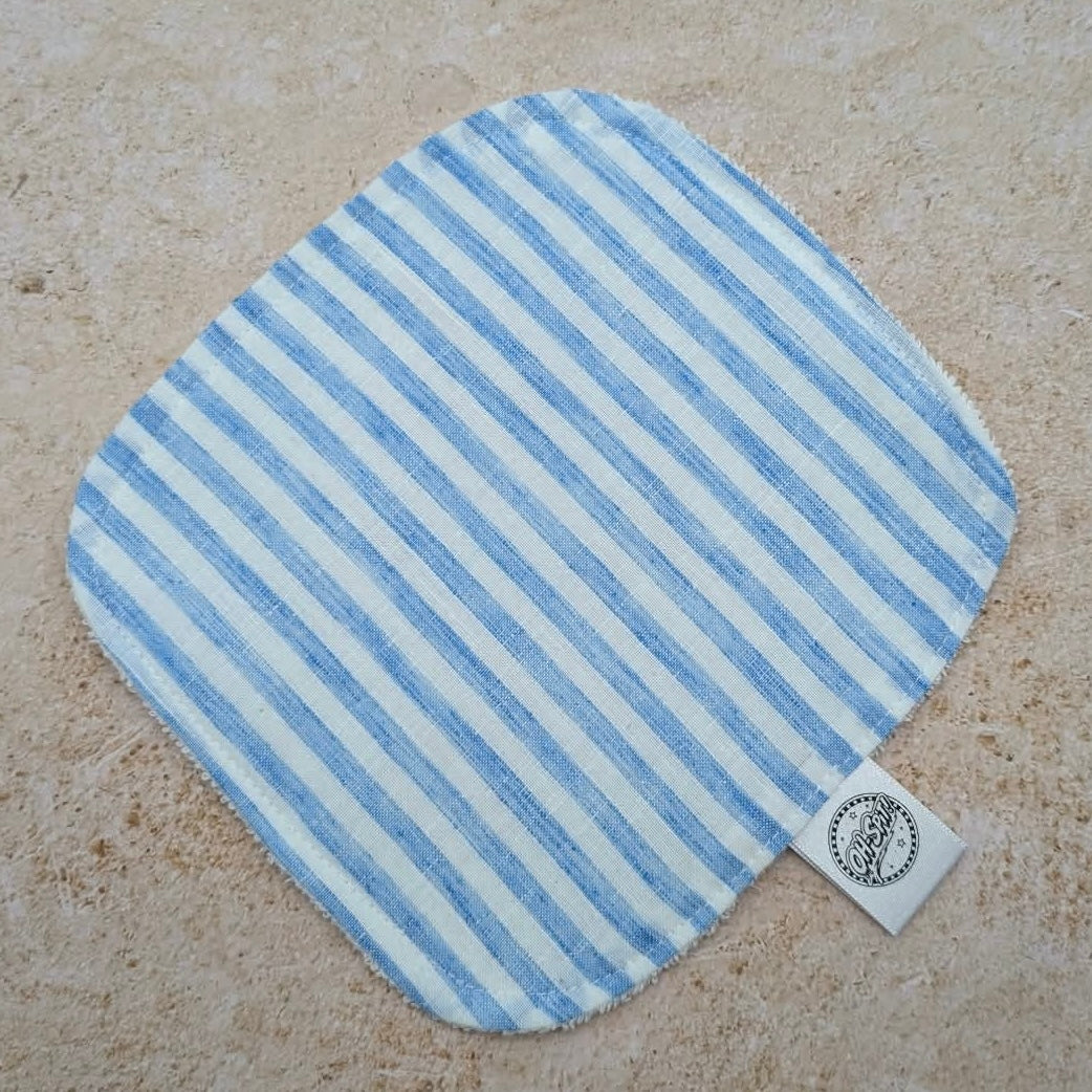 Washcloth - Blue Stripe Linen